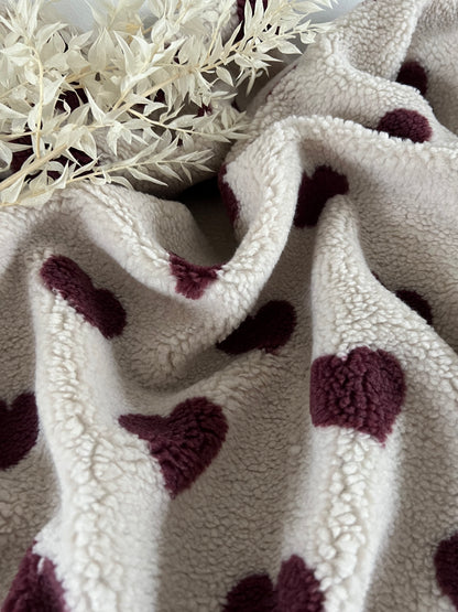Sherpa Hearts Bordeaux