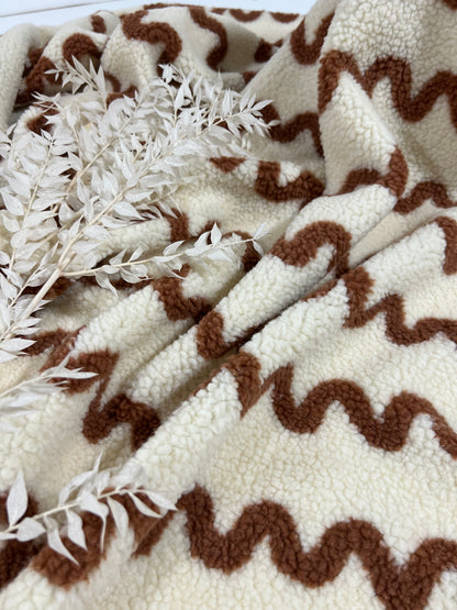 Tissu Sherpa Teddy Jacquard