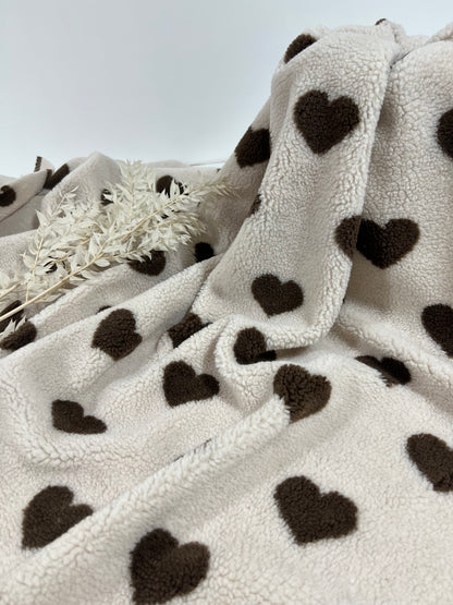 Sherpa Coeurs Marrons