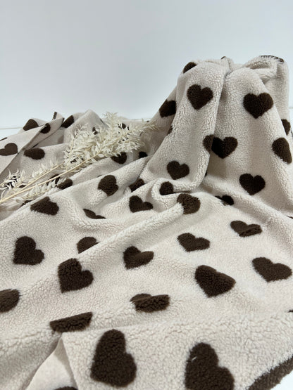 Sherpa Coeurs Marrons