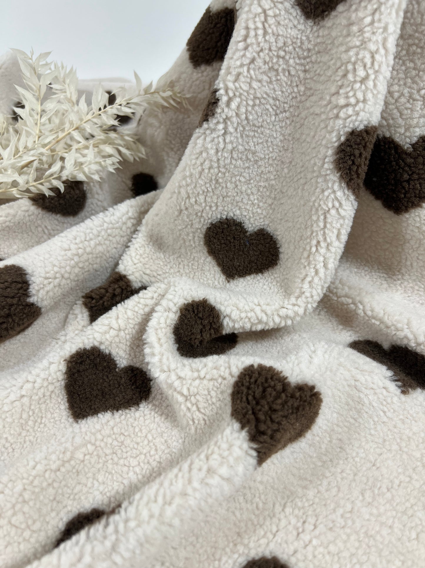 Sherpa Coeurs Marrons