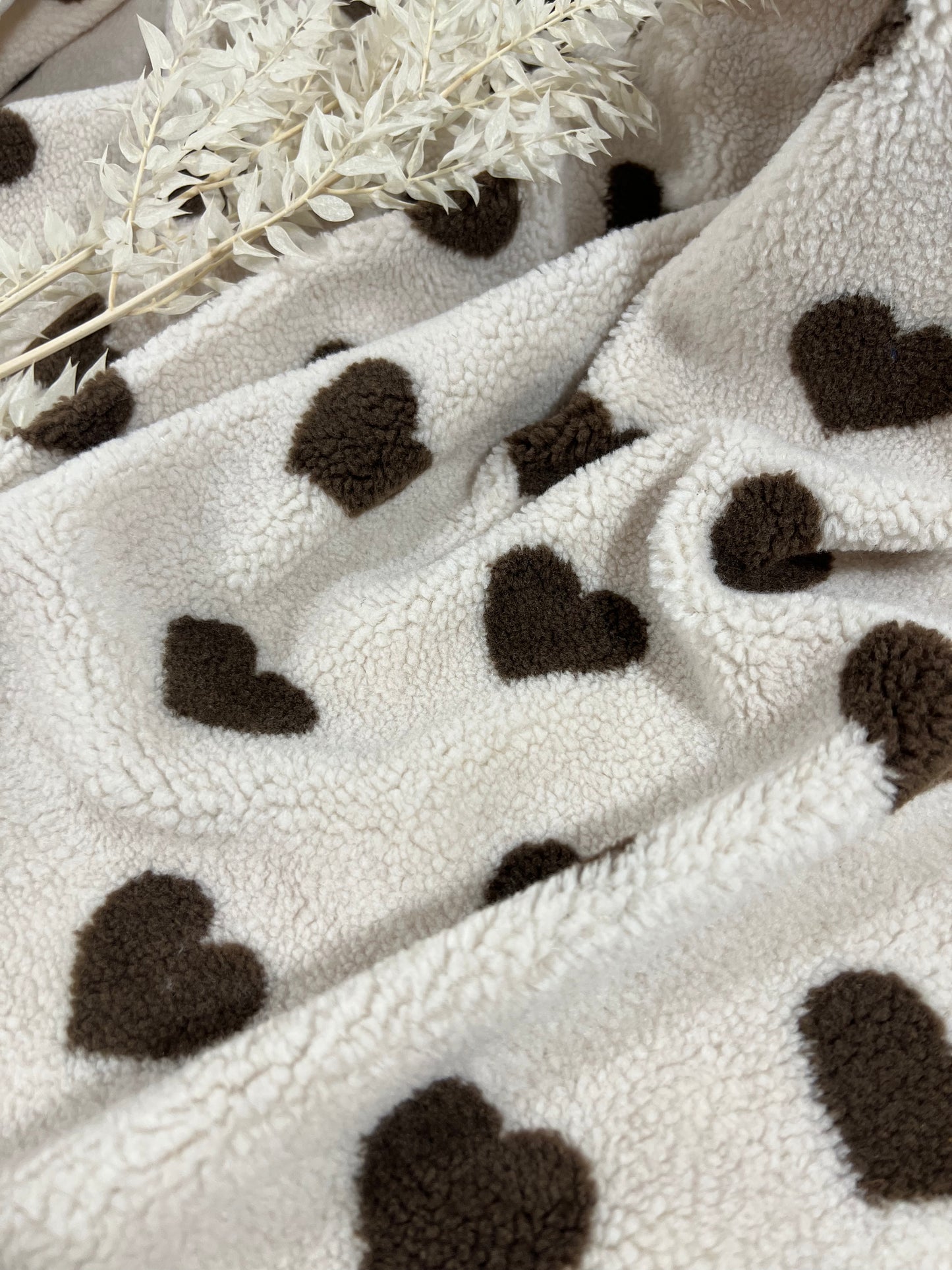 Sherpa Coeurs Marrons