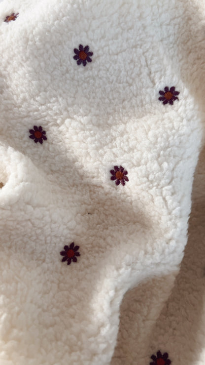 Sherpa Teddy Fleurs Ecru