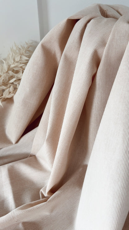 Cream Cotton Piqué – Soft Textured