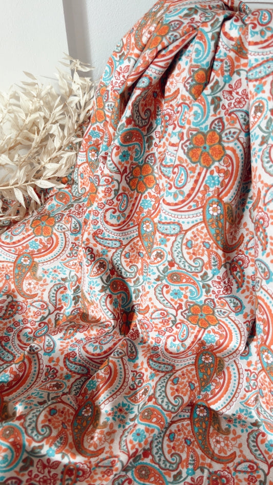 Popeline Paisley Bohème