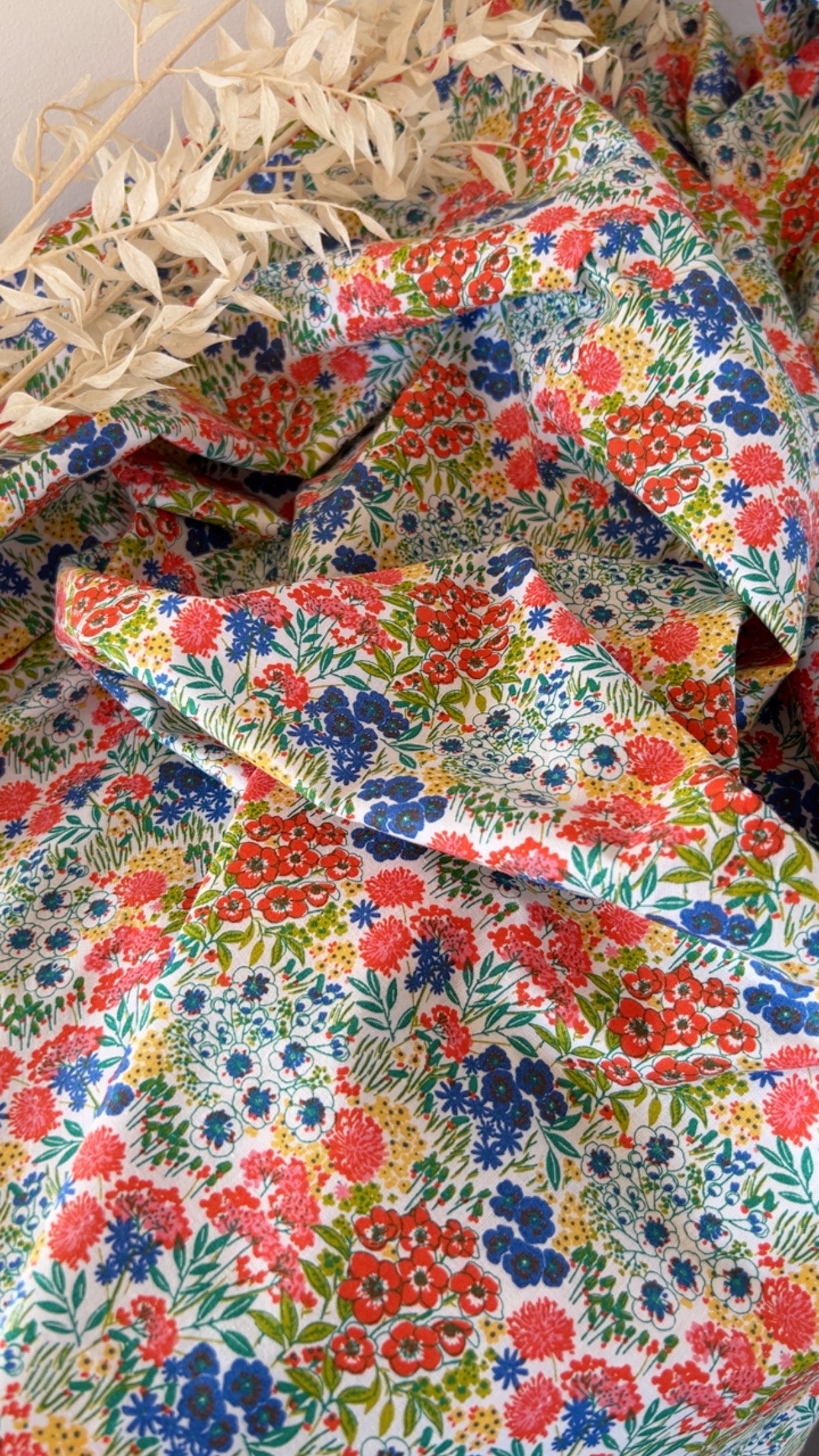 Coton Imprimé Prairie Fleurie Multicolore