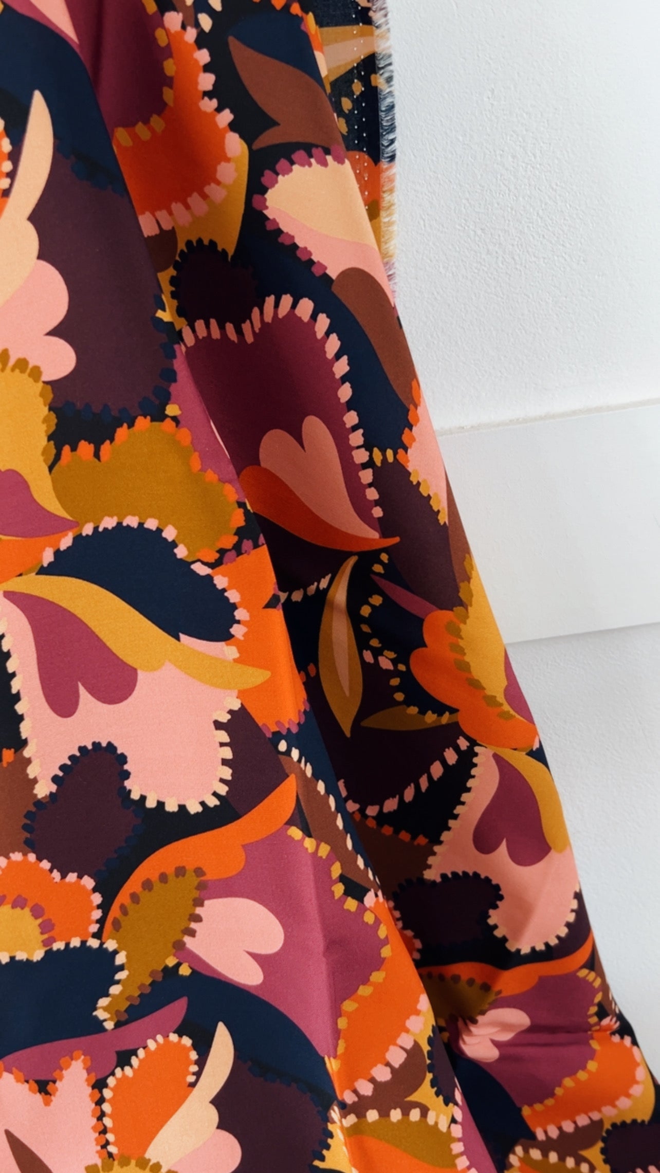 Viscose Imprimée Violet / Orange