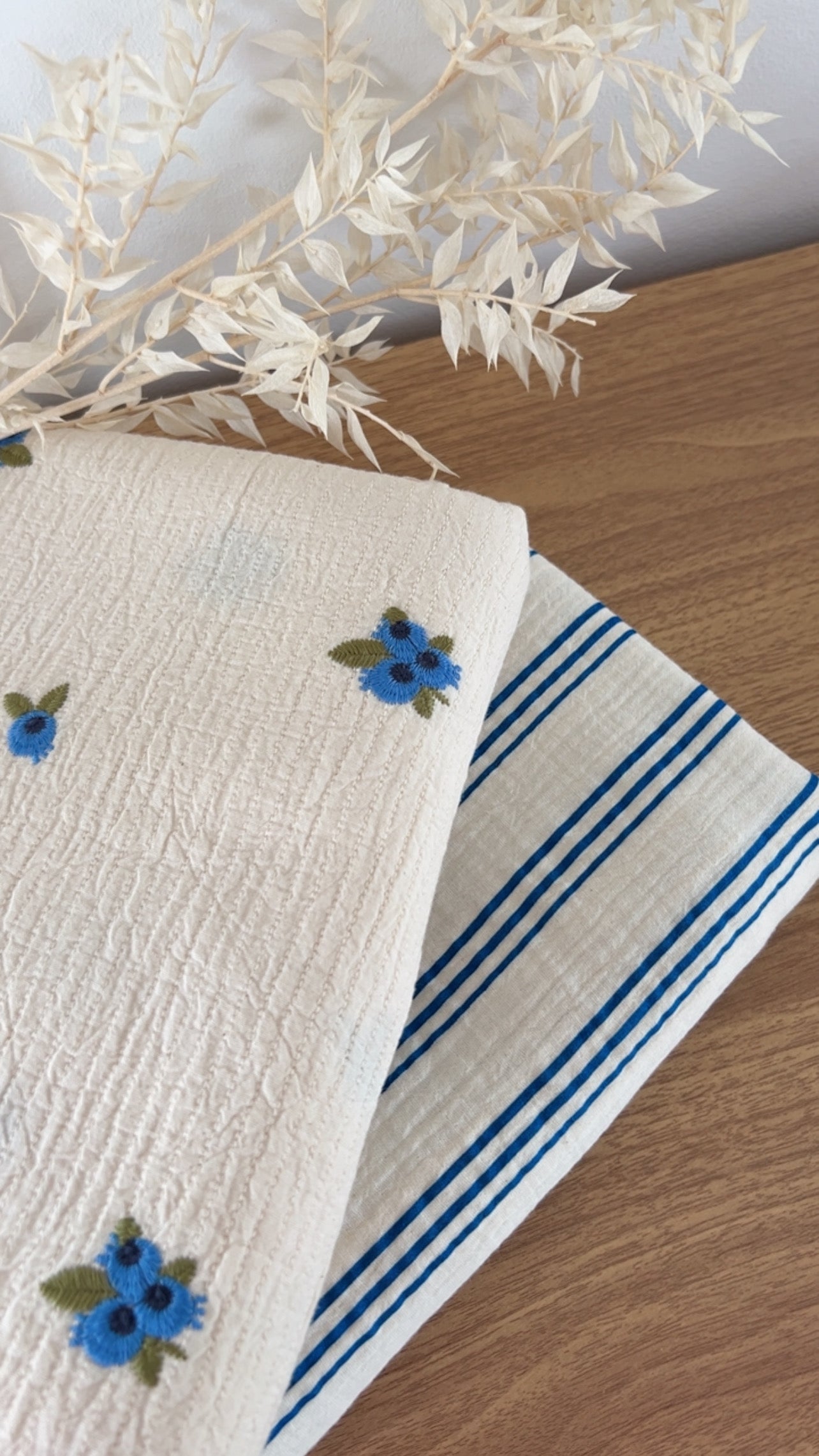 Coupon 1m - Double gaze de coton GOTS rayures naturelles