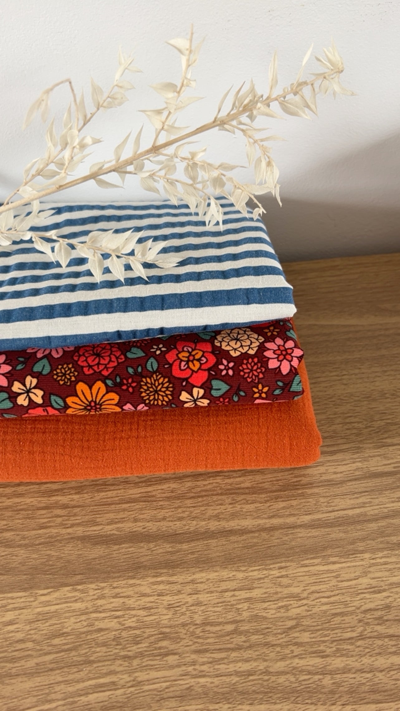 Velours Milleraies Fleuri Chocolat / Rouille