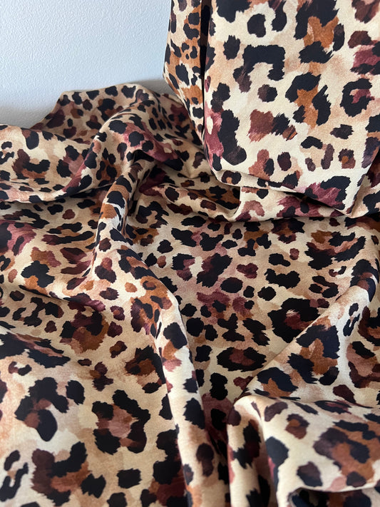 Viscose Lynx Beige Chocolat
