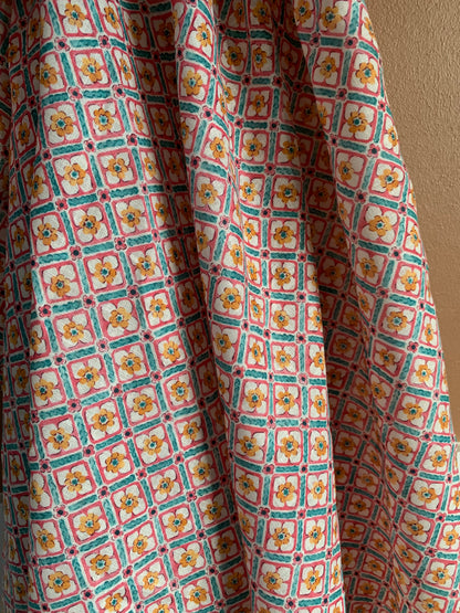 Lin Viscose Bio Fleuri