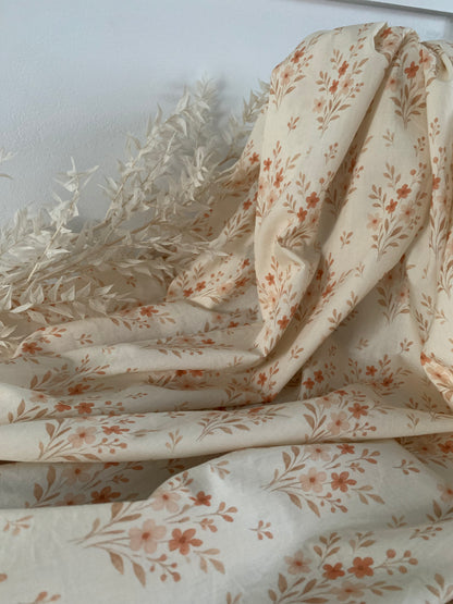 Exclusif - Popeline de coton bio Fleurs des Sables