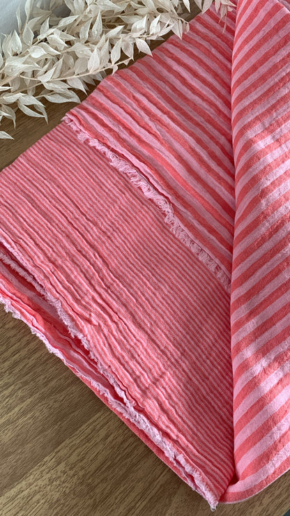 Double Gaze Tissée Rose