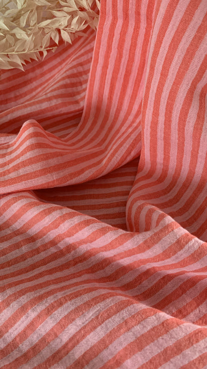 Double Gaze Tissée Rose