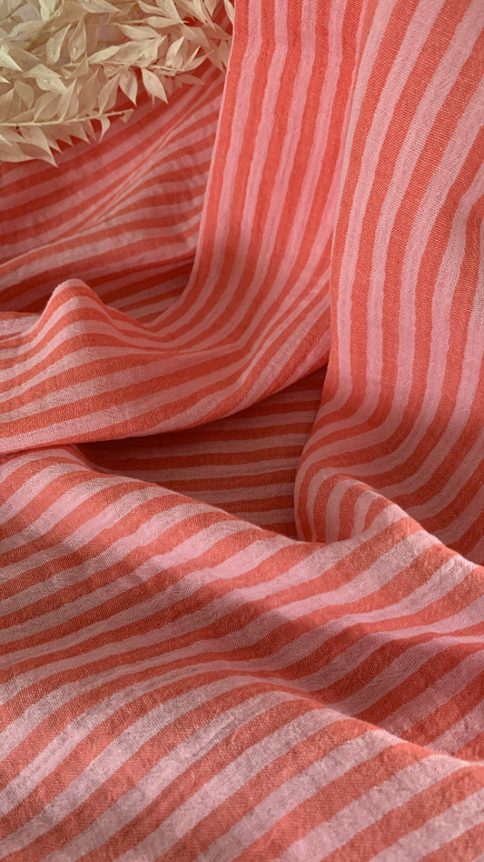 Double Gaze Tissée Rose