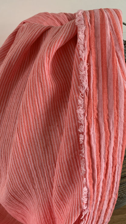 Double Gaze Tissée Rose