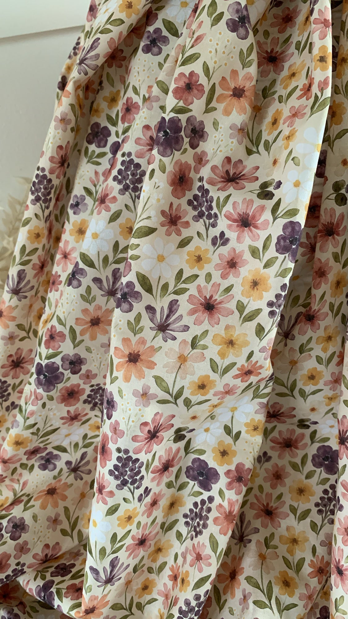 Coton Imprimé Beige / Rose