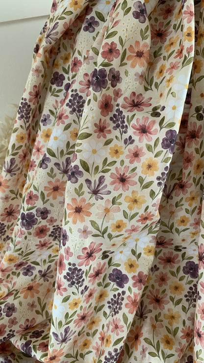 Coton Imprimé Beige / Rose
