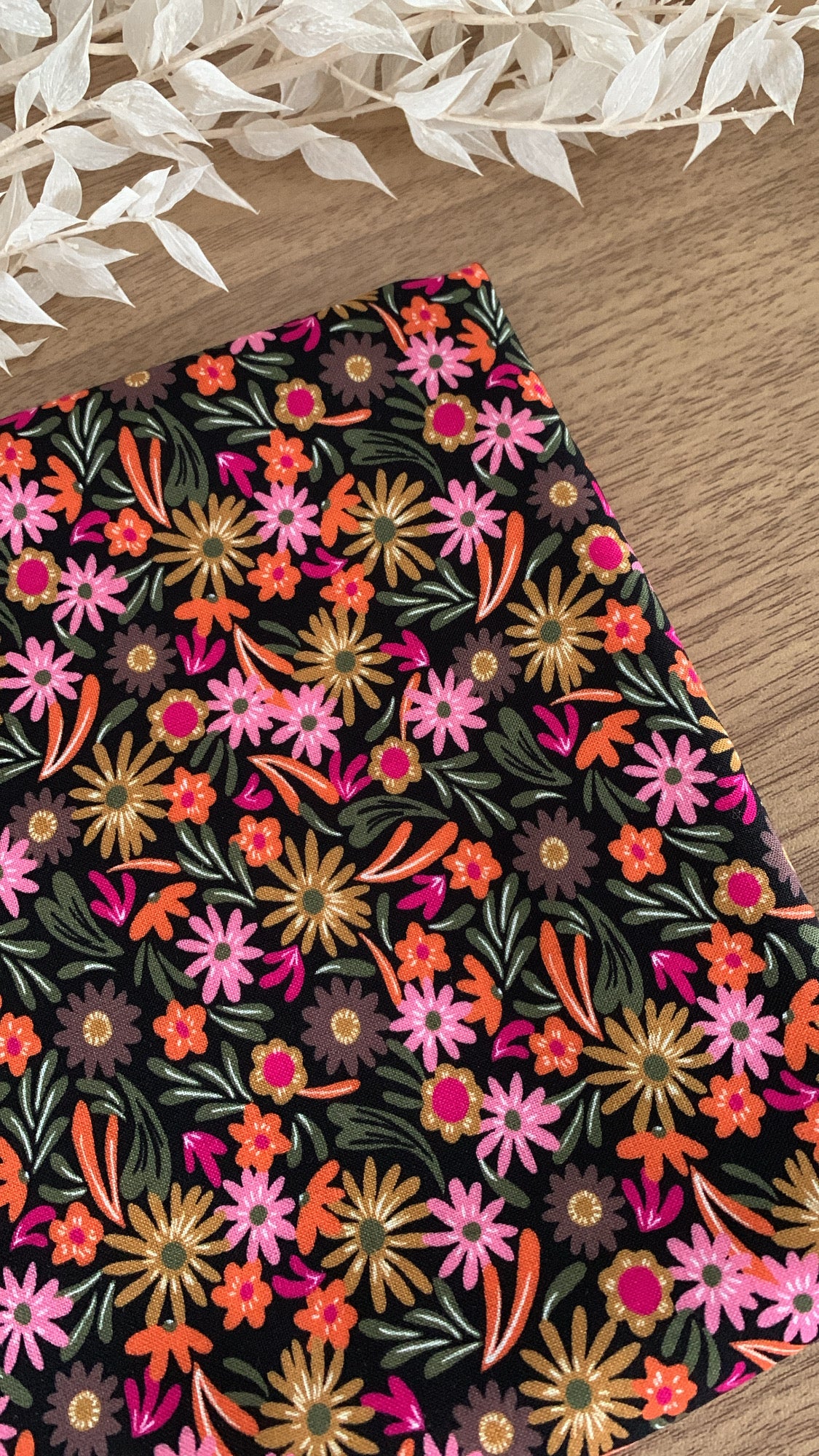 Coupon 1m - Viscose Imprimée - Orange / Rose