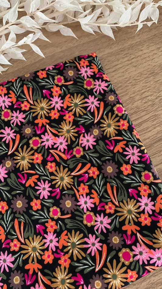 Coupon 1m - Viscose Imprimée - Orange / Rose