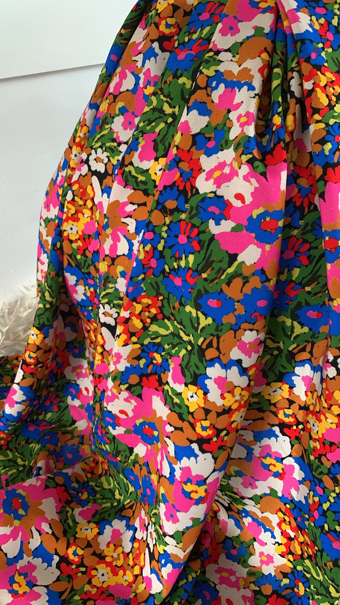 Viscose Imprimée - Vert / Rose