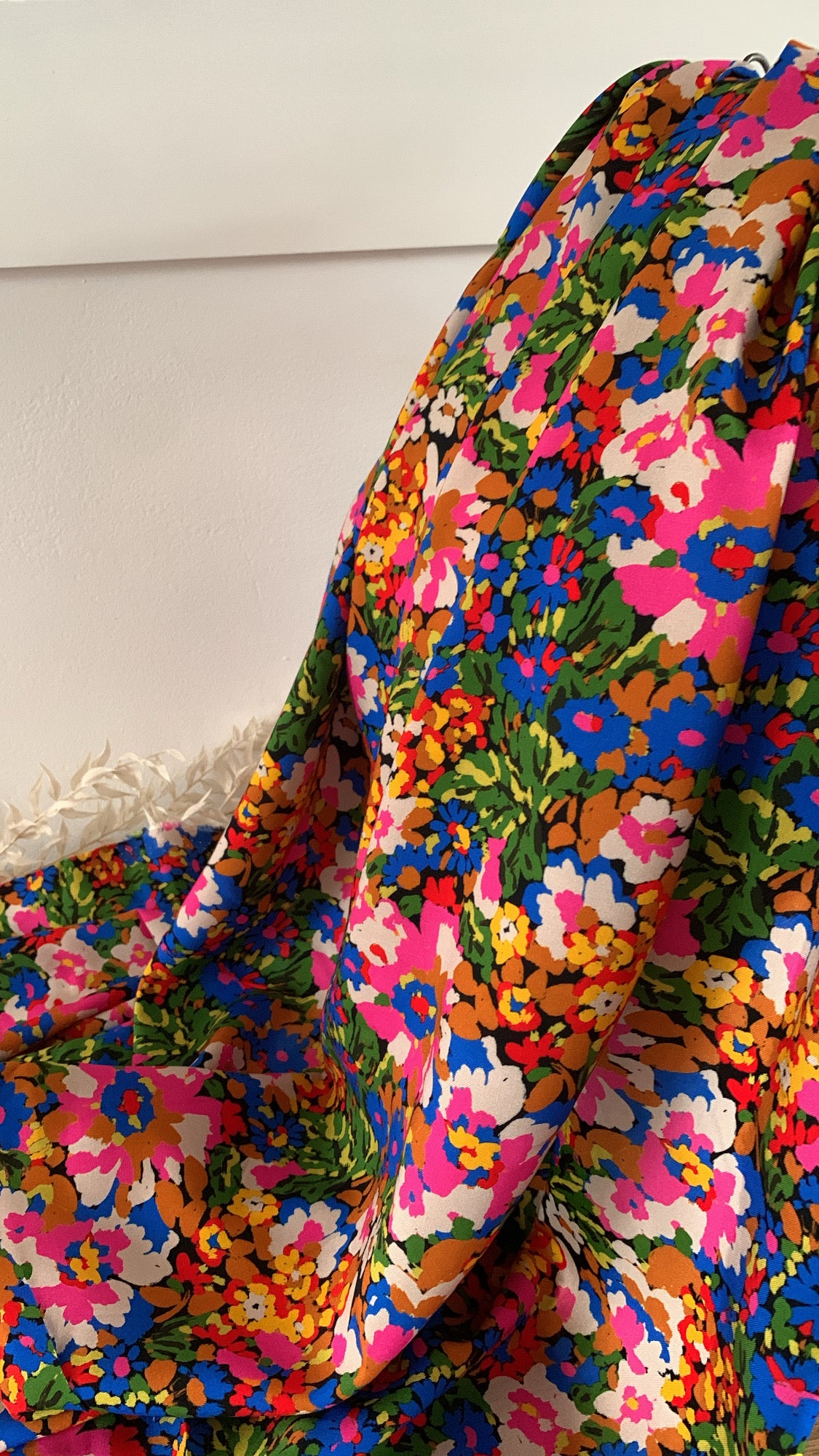 Viscose Imprimée - Vert / Rose