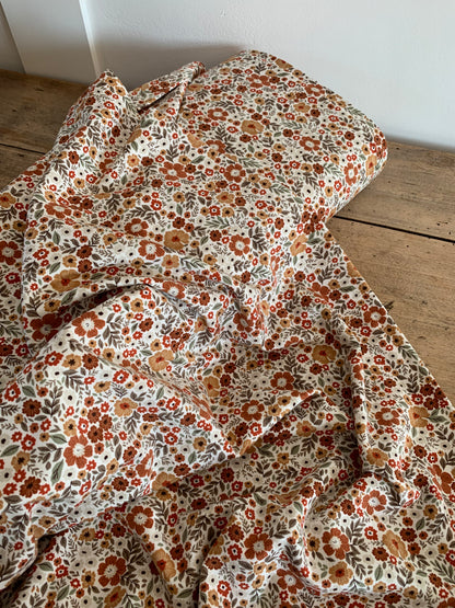 Coupon 1.65 m Jersey Fleurs Rouille