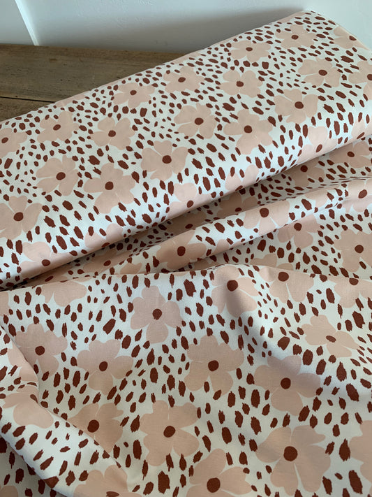 Jersey de Coton Marguerite Léopard
