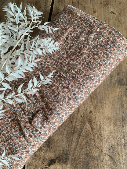 Double Gaze Petites Fleurs Cacao (Précommande S35)