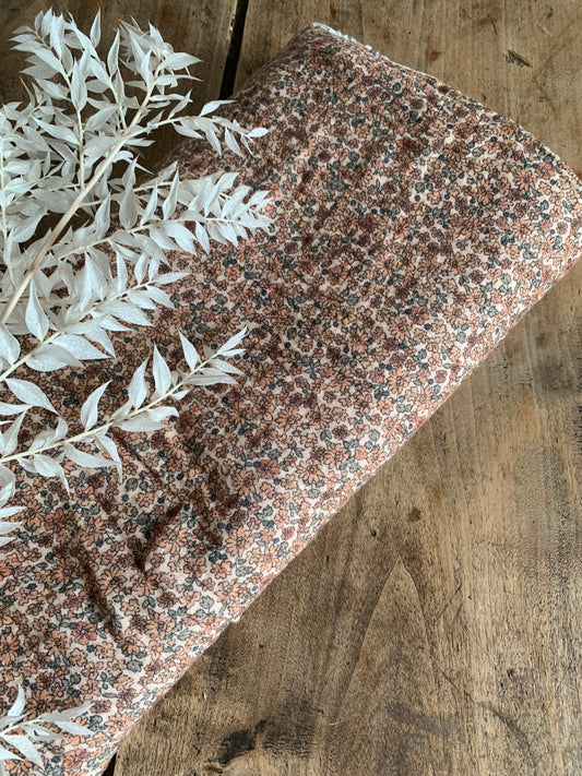Double Gaze Petites Fleurs Cacao (Précommande S35)