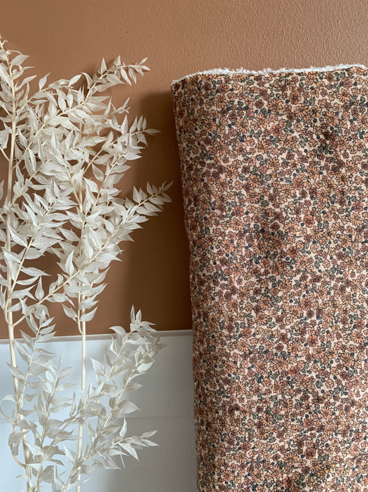 Double Gaze Petites Fleurs Cacao (Précommande S35)