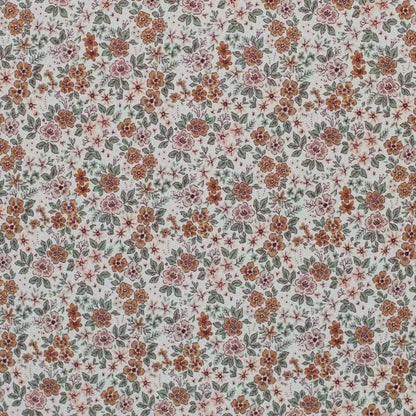 Coupon 0,80m - Jersey Coton Buisson Fleur Cacao