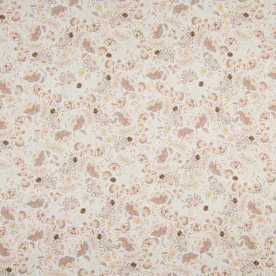 Voile imprimé Fleur Camel Beige