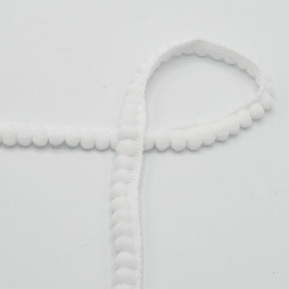Ruban Pompom Blanc - 6mm