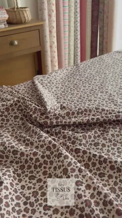 Coton Imprimé Jaguar Ivory Brown