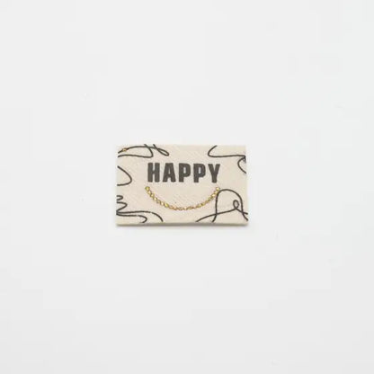 Etiquette tissée HAPPY
